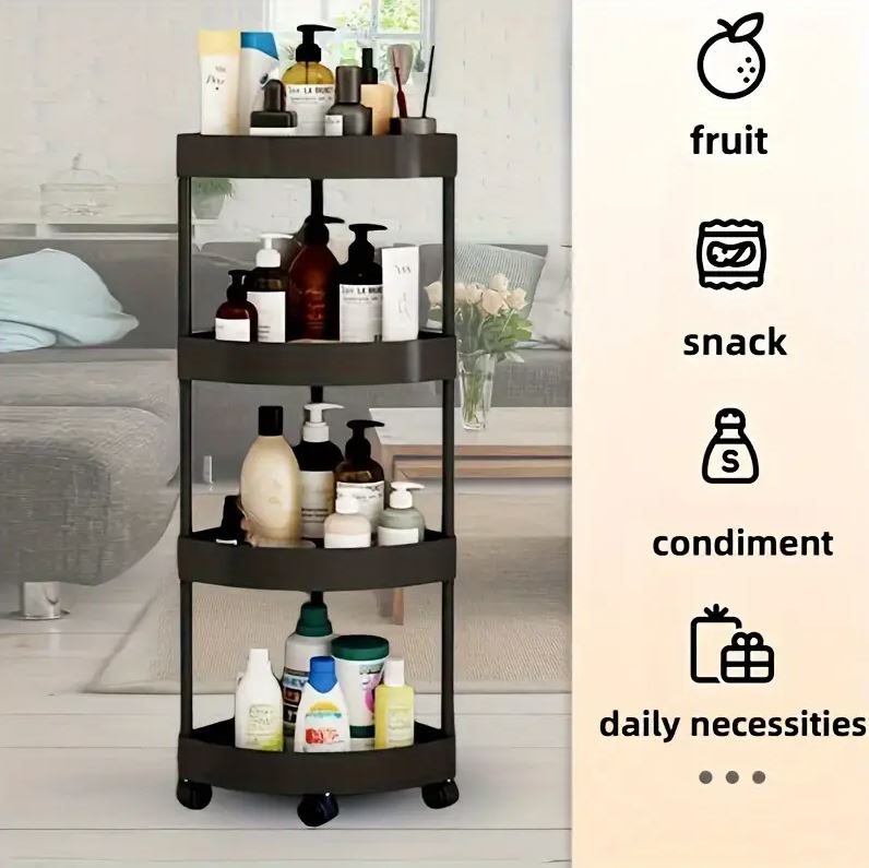 4-Tier Triangle Bathroom Corner Trolley