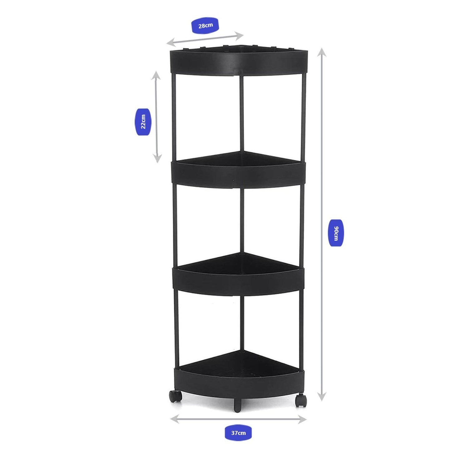 4-Tier Triangle Bathroom Corner Trolley