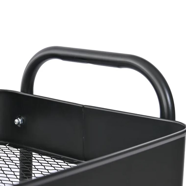 3-Tier Slim Metal Storage Trolley on Wheels