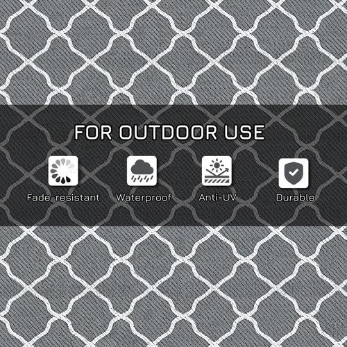 Reversible Outdoor Rug, Grey