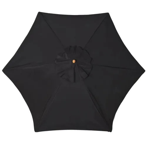 2.5m Wood Garden Parasol, Black