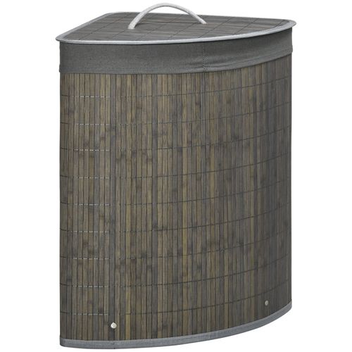 55L Bamboo Corner Laundry Hamper Bamboo Laundry Basket