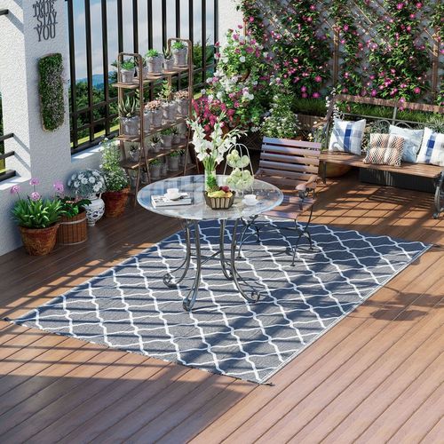 Reversible Outdoor Rug, Grey