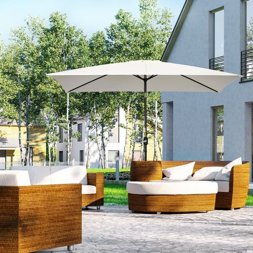 3x2m Patio Parasol Canopy - White