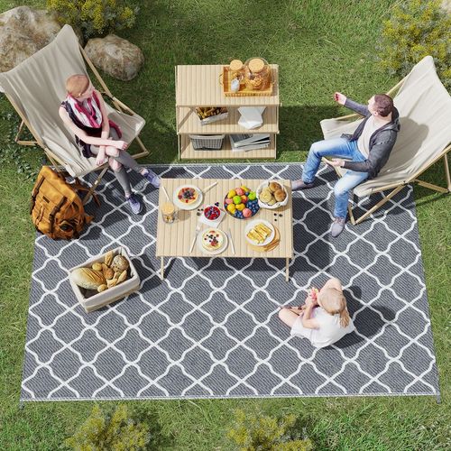 Reversible Outdoor Rug, Grey