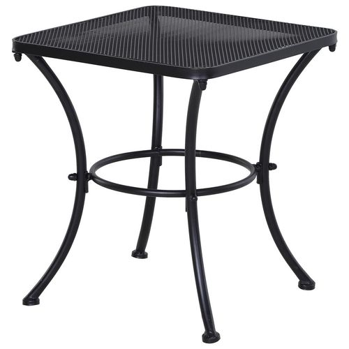 45cm Square Metal Outdoor Patio Table - Black