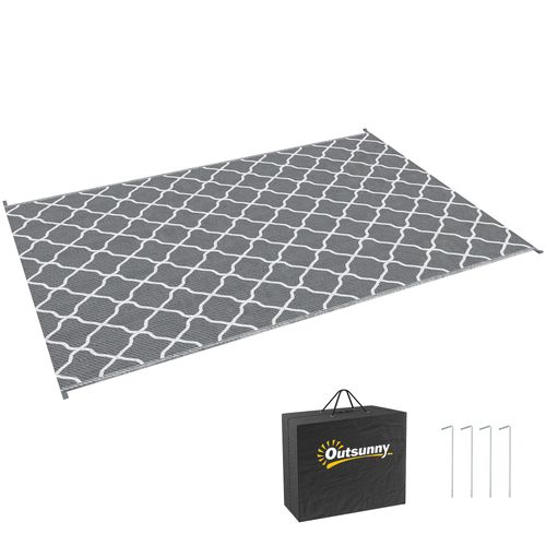 Reversible Outdoor Rug, Grey